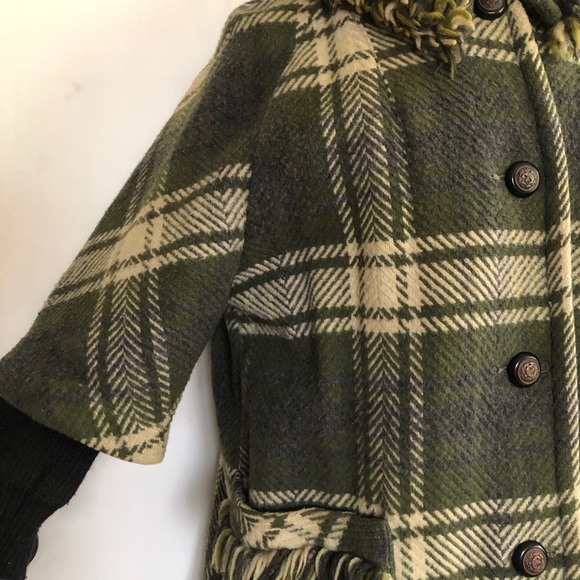 Vintage Glenbrooke Green Plaid Coat 1960’s? - Picture 5 of 9